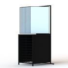 Knock Down 10Panel Photo Display Stand With Grid Cabinet