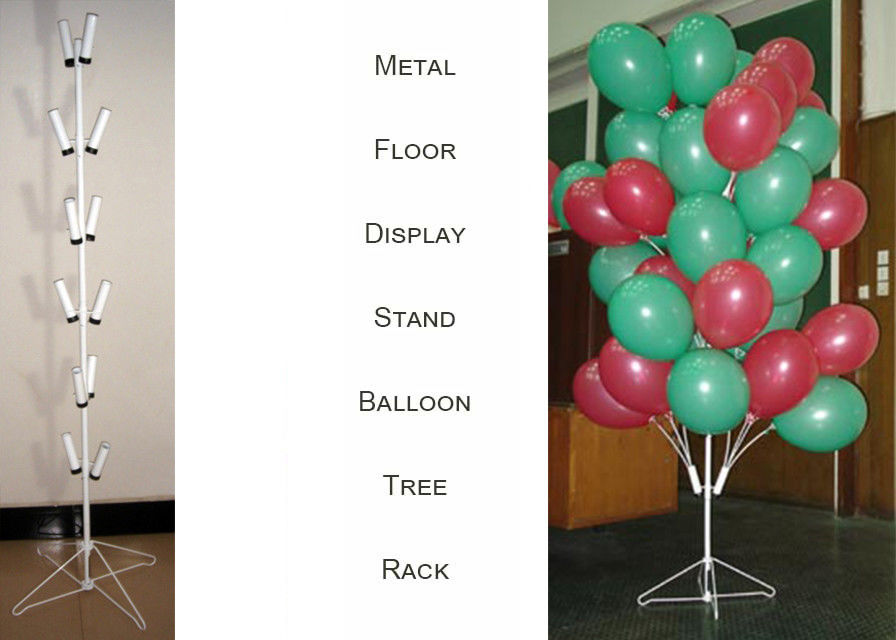 Balloons Tree Metal Display Floor Stands with Wire Foldable Base / 8 PairsTubular Holder Balloon Metal Display Racks