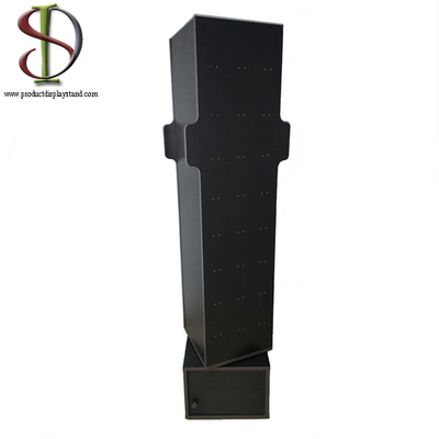 Rotating Free Standing Mdf Peg Hook Display Rack For Mobile Accessories