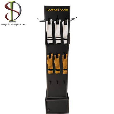 Rotating Free Standing Mdf Peg Hook Display Rack For Mobile Accessories